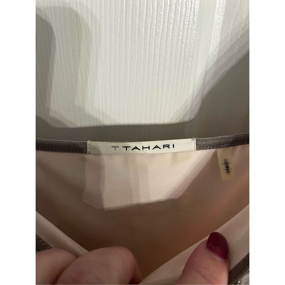 T Tagari Floral & Lace Fringe Trimmed Boho Festival Slip Dress sz M EUC - Picture 8 of 10